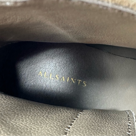 AllSaints Carlotta Western Suede Side Zip Ankle Boots Desert Sand Size 37, US 7 - Picture 10 of 13